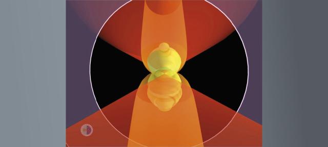Rotation of the MZ3 bipolar nebula´s geometry about its horizontal axis (loop animation)