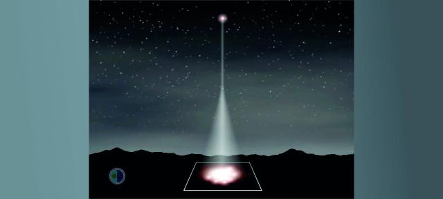 La atmósfera distorsiona un rayo de luz