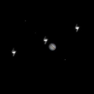 Júpiter y satélites galileanos + ISS Júpiter y satélites galileanos + ISS