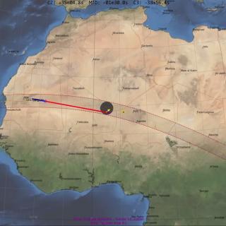 Mapa extraído de la simulación del vuelo en la página “Concorde 001 Eclipse ‘73”
