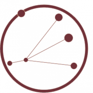 HC2NP 2019: 2nd Workshop on Hadronic Contributions to New Physics Searches Representación de partículas dentro de un círculo y letras HC2NP