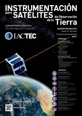 Cartel del curso “Introducción a la instrumentación para satélites de observación de la Tierra”. Crédito: Gabriel Pérez, SMM (IAC). 11788