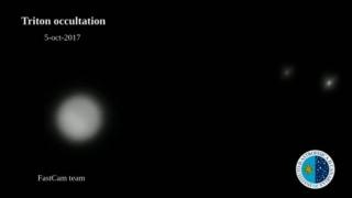 Captura del vídeo de la ocultación de la estrella UCAC4 410-143659 por Tritón. Crédito: Sergio Velasco (IAC). 11845