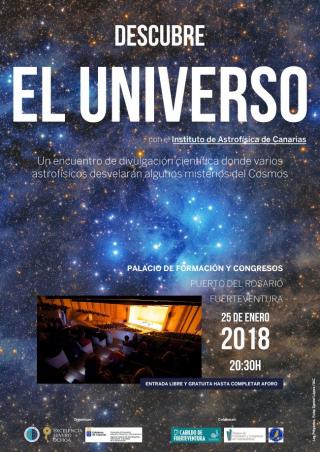 Cartel charla Descubre el Universo para público general. Crédito: IAC. 11896