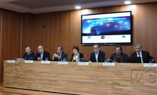 VI Meeting on Science with GTC opening conference. From left to right: María Rosa Zapatero, Rafael Rebolo, Rafael Rodrigo, María Vicenta Mestre, José Carlos Guirado, José de Jesús González and Vicent Martínez. Credut: Silvia Granja (IAC). VI Meeting on Science with GTC opening conference. From left to right: María Rosa Zapatero, Rafael Rebolo, Rafael Rodrigo, María Vicenta Mestre, José Carlos Guirado, José de Jesús González and Vicent Martínez. Credut: Silvia Granja (IAC).
