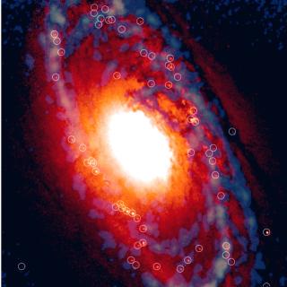 Region central de la galaxia anciana NGC 1386 donde donde miles de estrellas se están formando en cúmulos estelares Region central de la galaxia anciana NGC 1386 donde donde miles de estrellas se están formando en cúmulos estelares