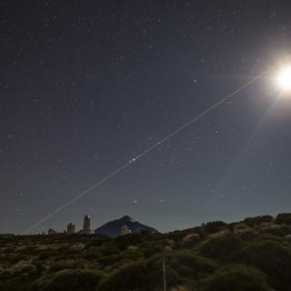 Laser launched from the Teide Observatory.