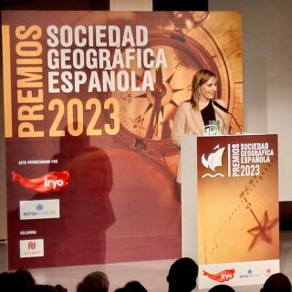 Eva Villaver en la entrega de los Premios SGE 2023 Eva Villaver en la entrega de los Premios SGE 2023