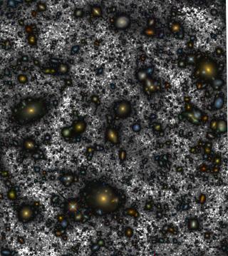 Un fragmento de la nueva versión del Hubble Ultra Deep Field. Un fragmento de la nueva versión del Hubble Ultra Deep Field.