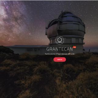 Página de grantecan.es. Crédito: Gran Telescopio Canarias (GTC). Página de grantecan.es. Crédito: Gran Telescopio Canarias (GTC).