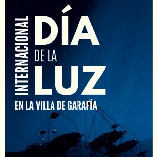 Cartel de la charla pública "CTA: No es un telescopio más" para la celebración del Día Internacional de la Luz 