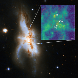 La galaxia irregular NGC 6240 con tres agujeros negros La galaxia irregular NGC 6240 con tres agujeros negros