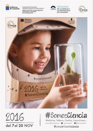 Cartel anunciador de las Semanas de la Ciencia y la Innovación en Canarias. 8506