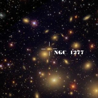 La galaxia NGC 1277 en el cúmulo de Perseo. Créditos: Sloan Digital Sky Survey (SDSS). 8243