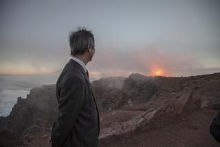 Takaaki Kajita, director of the Institute for Cosmic Ray Research (ICRR Tokio) at the Roque de los Muchachos.Credits: Antonio González/IAC Takaaki Kajita, director of the Institute for Cosmic Ray Research (ICRR Tokio) at the Roque de los Muchachos.Credits: Antonio González/IAC