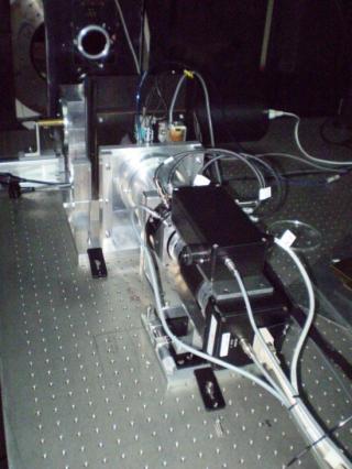 Picture of GHαFaS interferometer taken once the instrument is assembled in the Nasmyth focuss of the WHT, in La Palma.