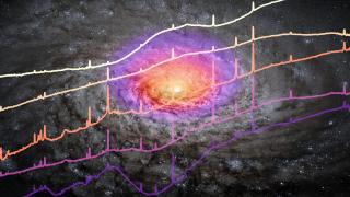 Infrared spectra of the central region of five quasars observed with JWST show clear differences, especially in the silicate band, which reveals the presence of hotter or cooler dust around the black hole. Credit: ESA/Hubble & NASA and C. Ramos Almeida. Composition: G. Pérez Díaz (SMM, IAC).